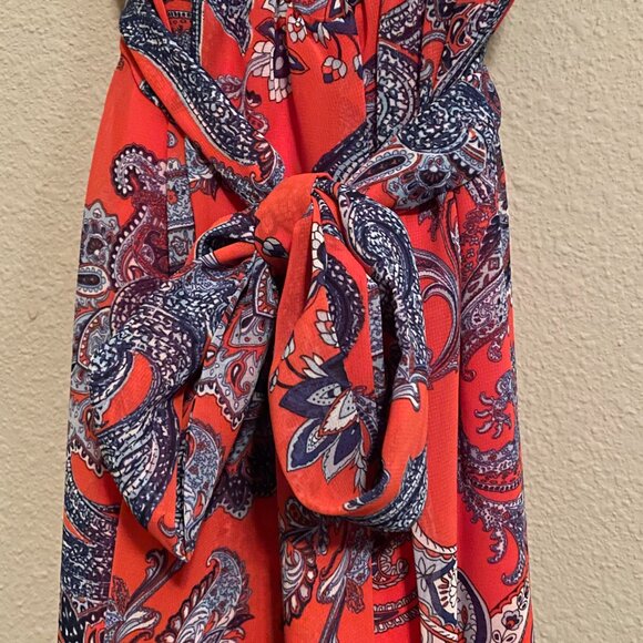 New! New York and Company XXS paisley red white and blue dress. - Picture 5 of 11